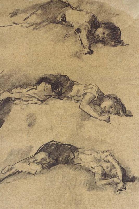 Nicolae Grigorescu Three Studies for Sleeping Young Woman France oil painting art